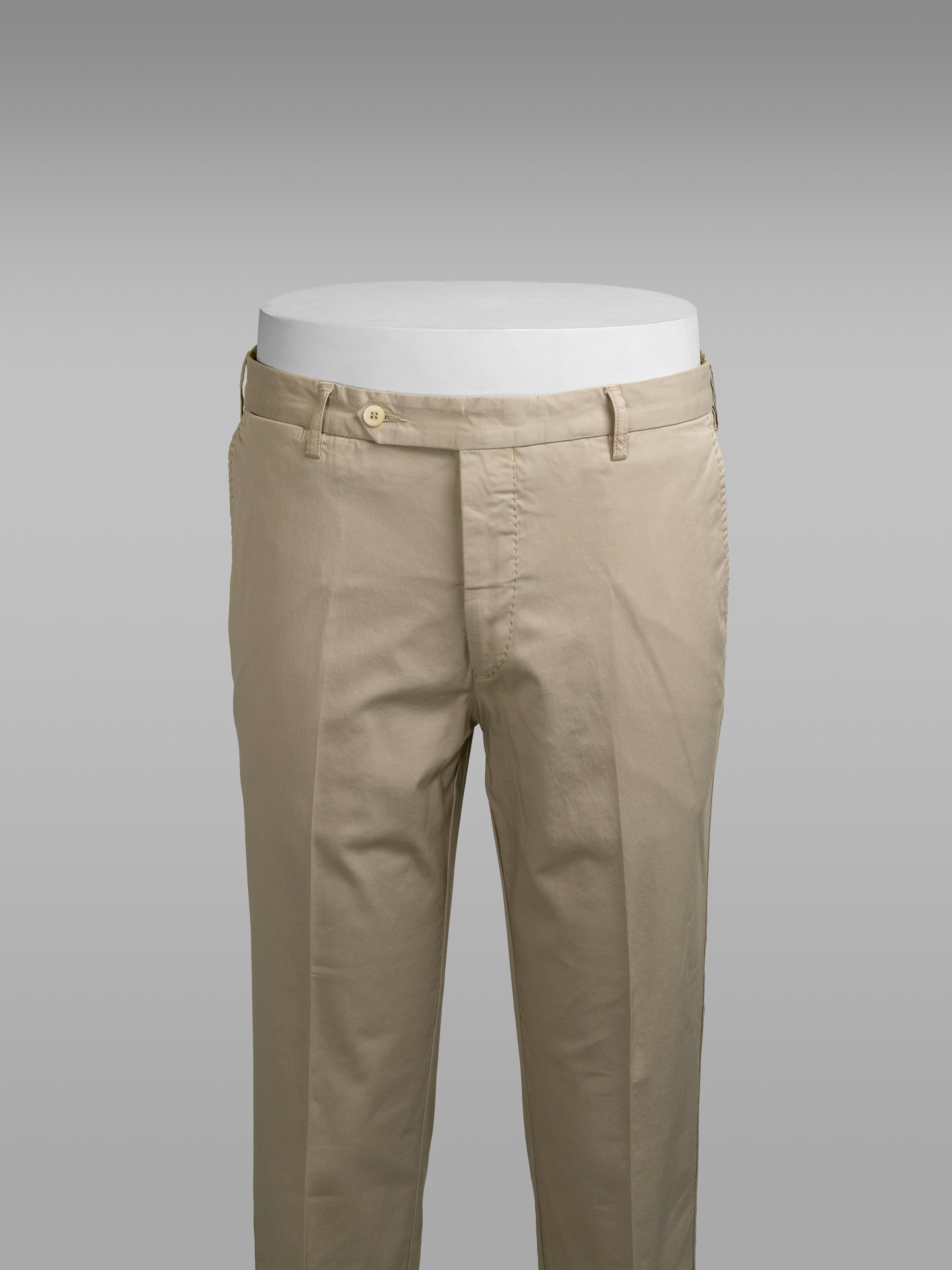 Beige cotton supima sport trousers